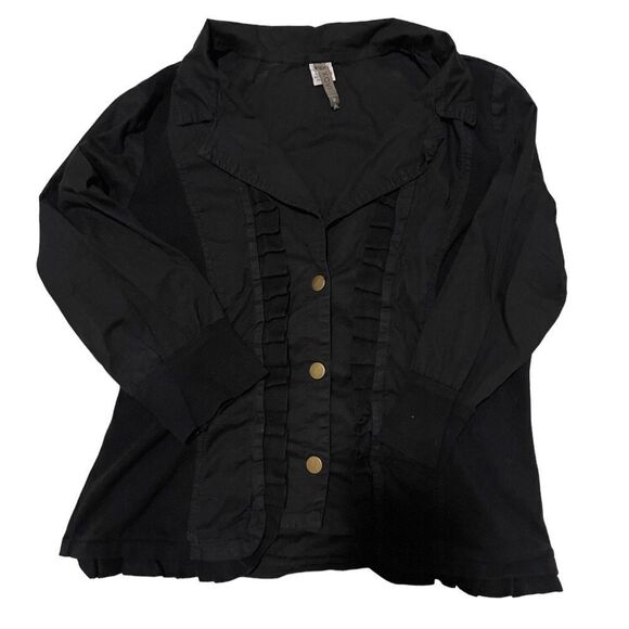 XCII Black Button Up Blouse - Picture 2 of 4